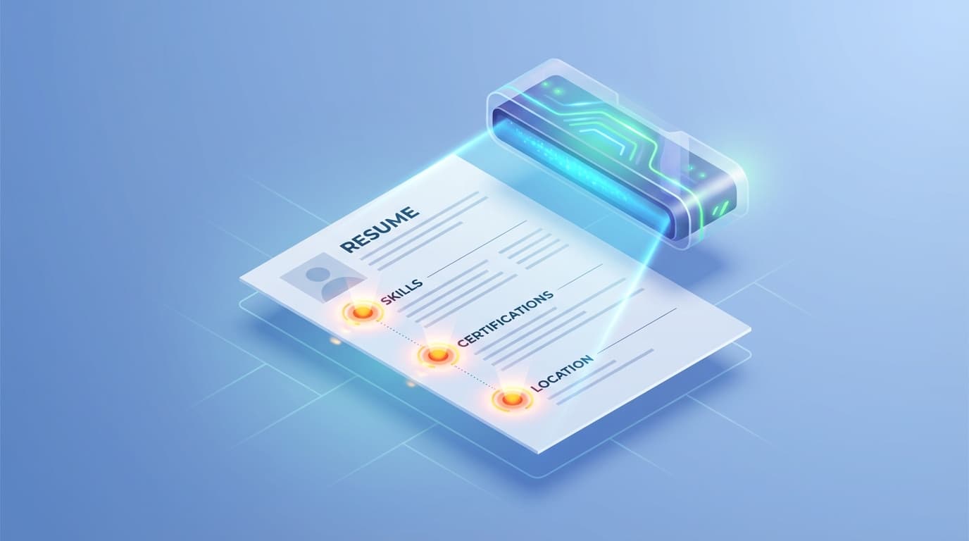 An infographic style image showing resume optimization points