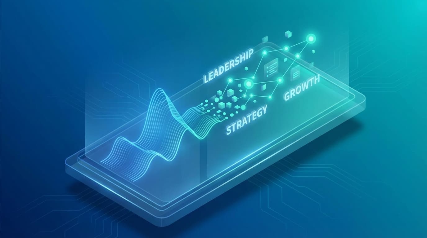 Visualization of AI analyzing speech patterns and keywords